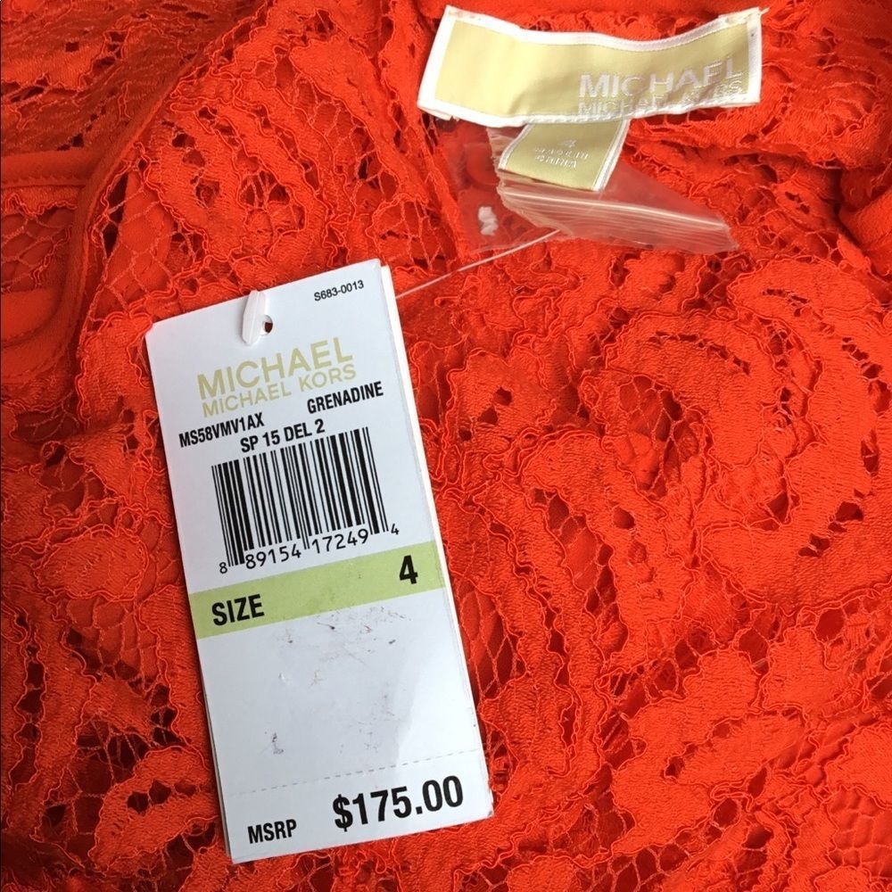 NWT $175 MICHAEL Michael Kors | Grenadine | Lace Party Dress - Picture 4 of 6